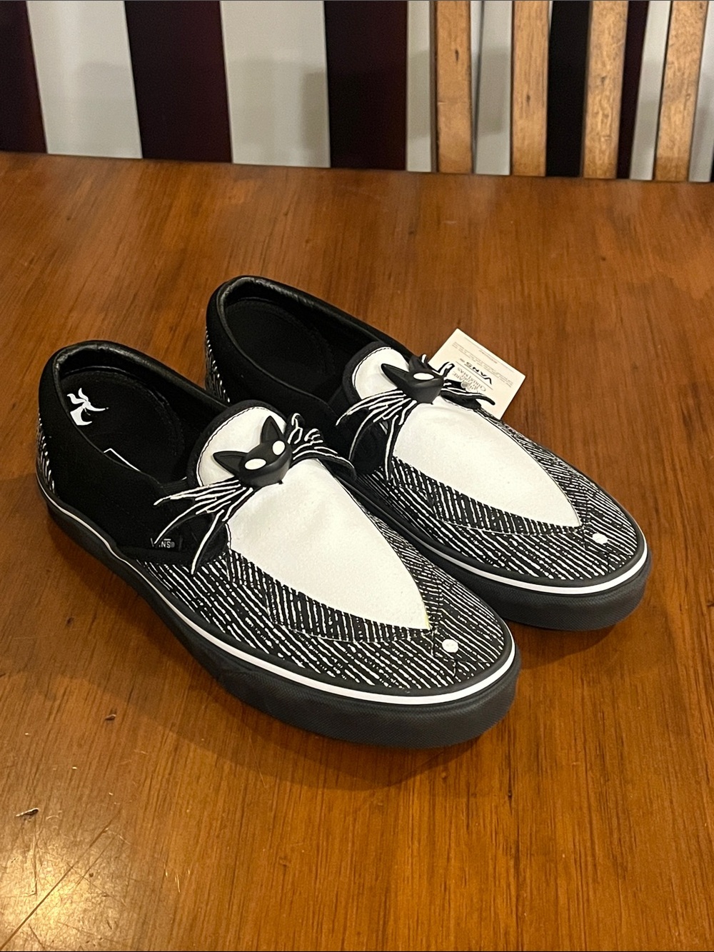 Vans Disney Nightmare Before Christmas Jack Classic Slip On Black Cat shoes 11